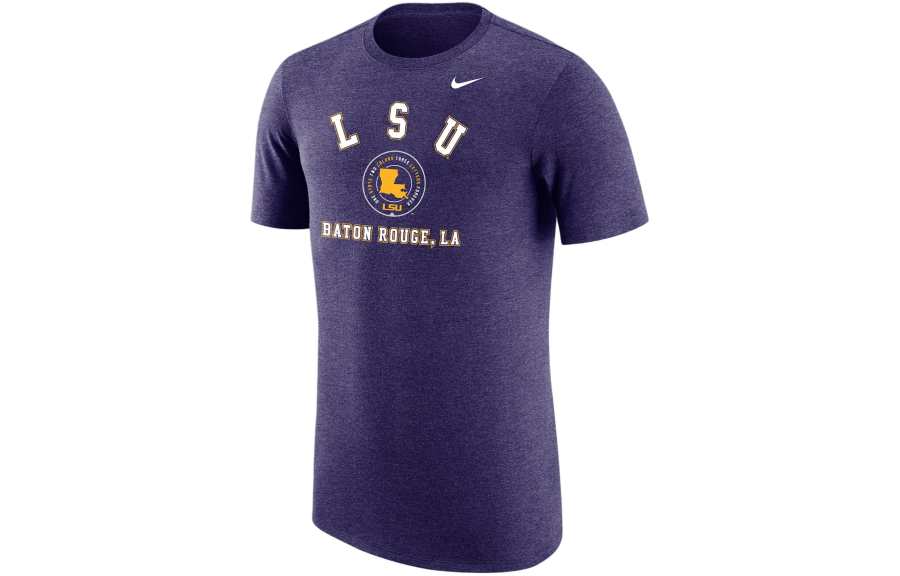 Nike Nike T Shirts Men's Purple Crew Neck Moderate Straight Fit
