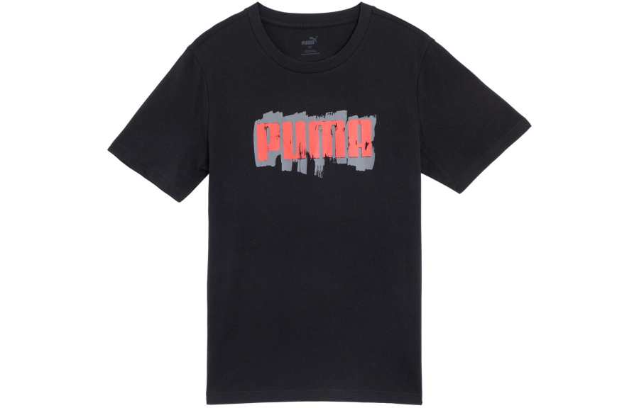 PUMA WORDING T Shirt Men's Black