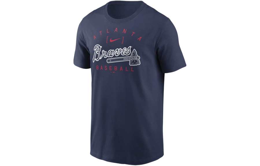 Nike Nike T Shirts Men's Marine Blue Crew Neck Moderate Straight Fit