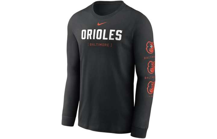 Nike Nike Baltimore Orioles Cooperstown Knockout Men's Nike Mlb Long Sleeve T Shirt