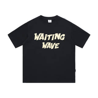 WAITINGWAVE T Shirts Unisex Crew Neck Moderate Straight Fit