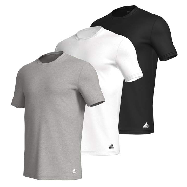 Adidas Adidas Regular T Shirt Men's Black White Gray