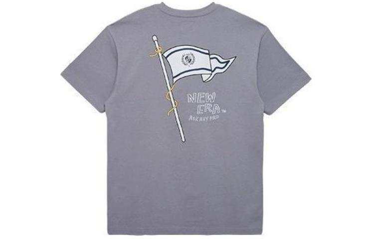 New Era College Renewal Series T Shirts Unisex Gray Crew Neck Moderate
