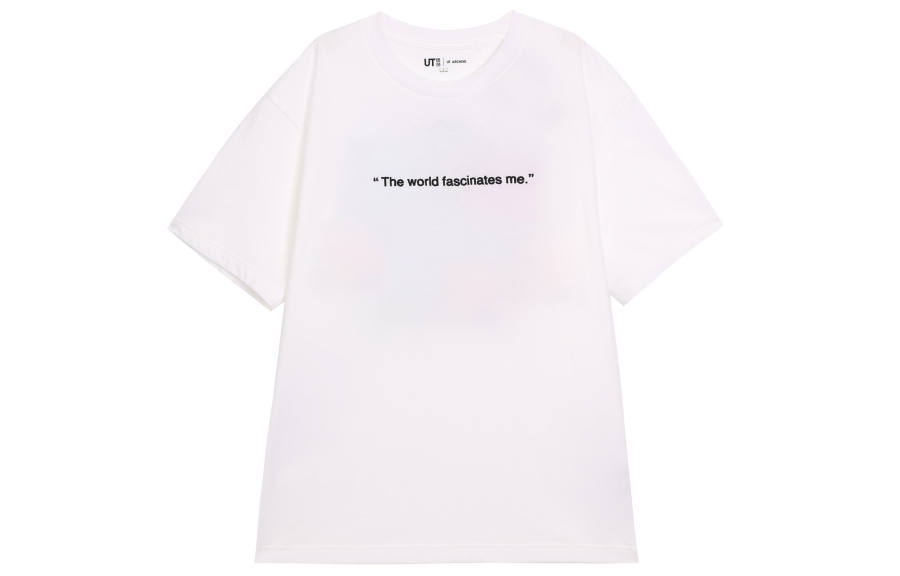 UNIQLO T Shirts Unisex 00 White Crew Neck Moderate