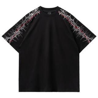 PILOTDRAGON 100% Cotton Crew Neck T Shirt Unisex Black