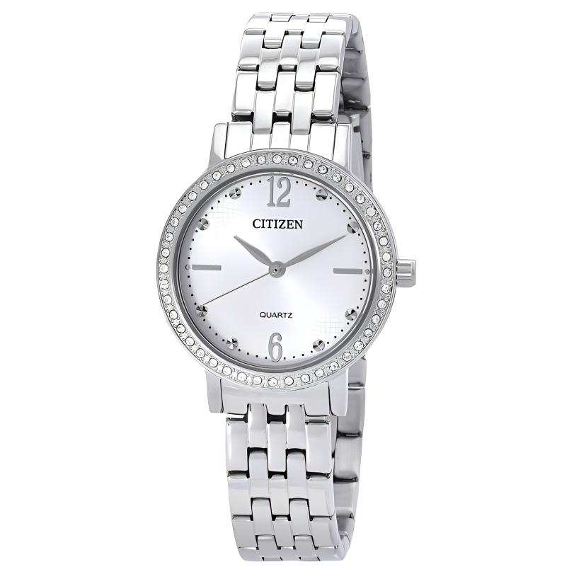 CITIZEN Quartz Collection Quartz Movement Stainless Steel Strap Watch 31mm Women's Watch Silver Dial