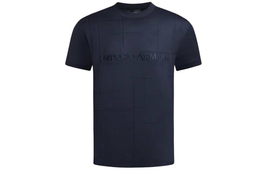 EMPORIO ARMANI SS24 T Shirt Men's Navy Blue