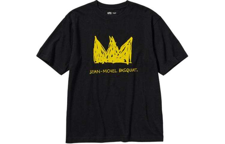 UNIQLO T Shirts Unisex 09 Black Crew Neck Moderate Straight Fit