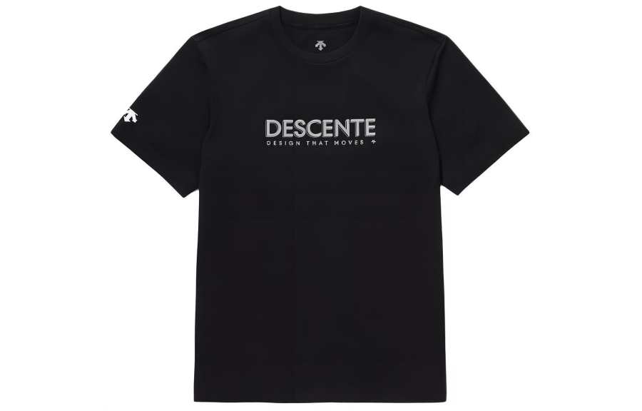 DESCENTE T Shirts Men's Crew Neck Moderate