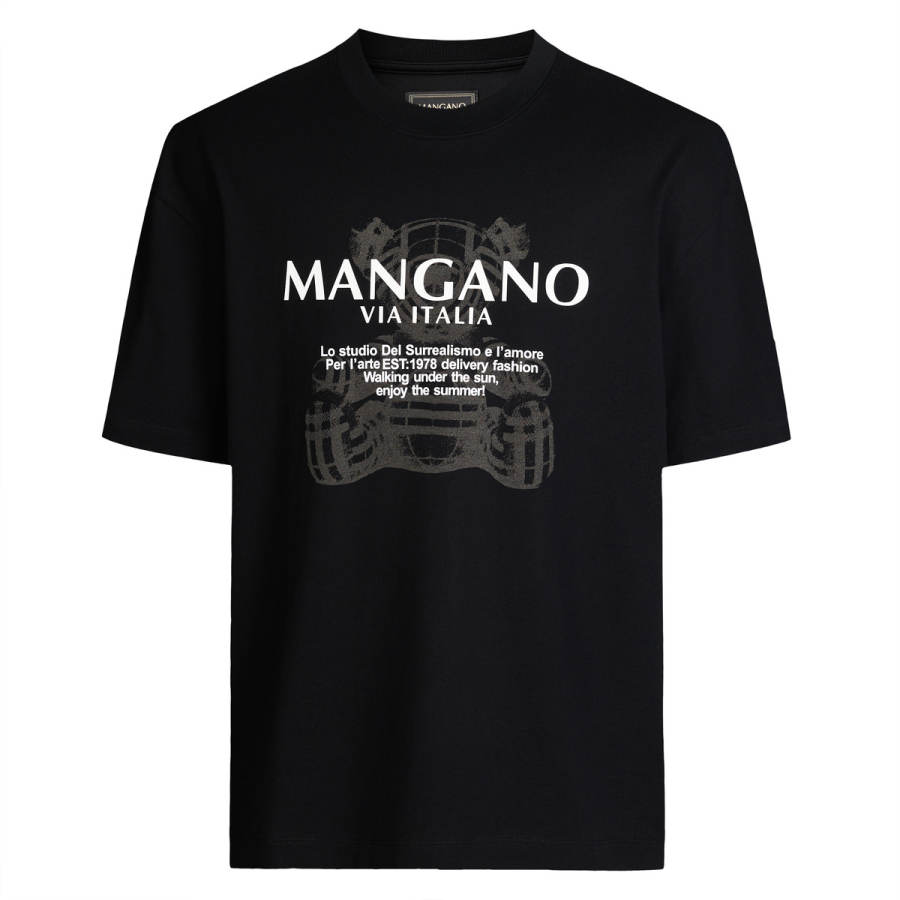 MANGANO Bear Series T Shirts Men's Crew Neck Thin Straight Fit