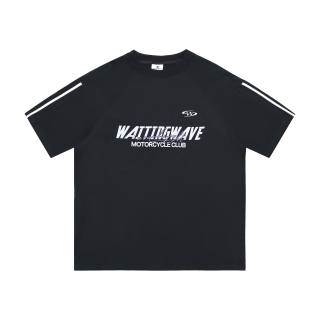 WAITINGWAVE T Shirts Unisex Crew Neck Moderate