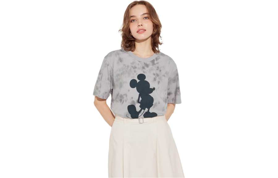 UNIQLO x Mickey Stands UT T Shirt Unisex Light Gray