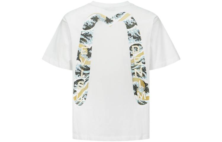EVISU T Shirts Men's White Crew Neck Moderate Straight Fit