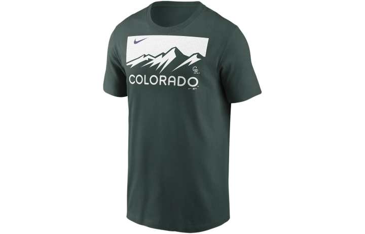 Nike Nike Colorado Rockies City Connect Wordmark T Shirt Men's Green