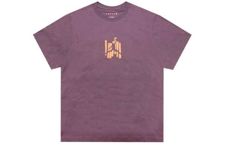 Jordan Jordan T Shirts Men's Fuchsia Crew Neck Moderate Straight Fit