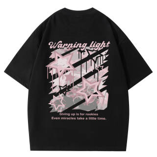 WARNING LIGHT T Shirts Unisex Crew Neck Moderate