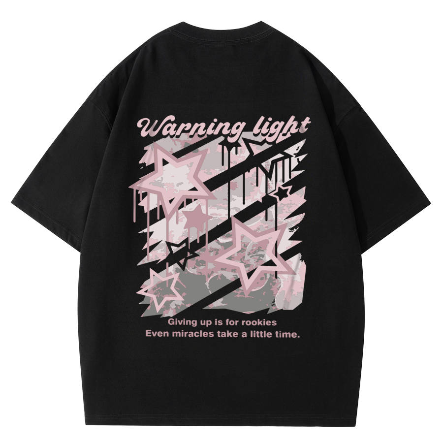 WARNING LIGHT T Shirts Unisex Crew Neck Moderate