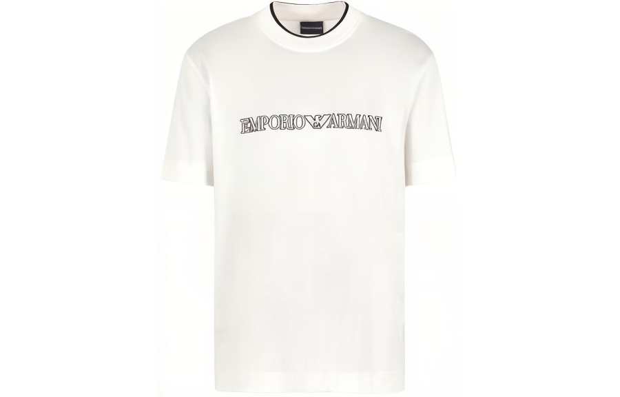EMPORIO ARMANI Logo Embroidered Crewneck T Shirt