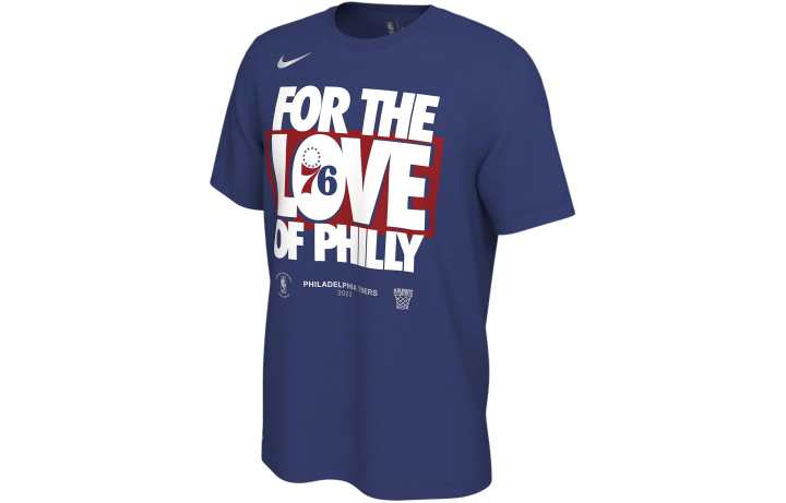 Nike Nike T Shirt Philadelphia 76ers Men's Lash Blue