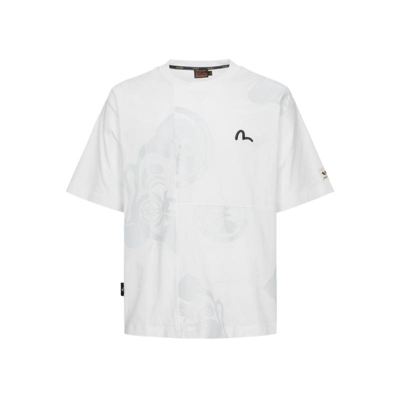 EVISU T Shirts Men's White Crew Neck Moderate Straight Fit