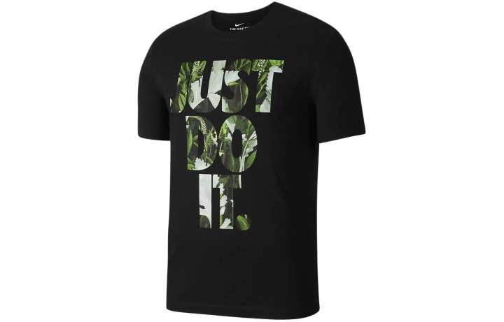 Nike Nike T Shirts Men's Black Crew Neck Moderate Straight Fit