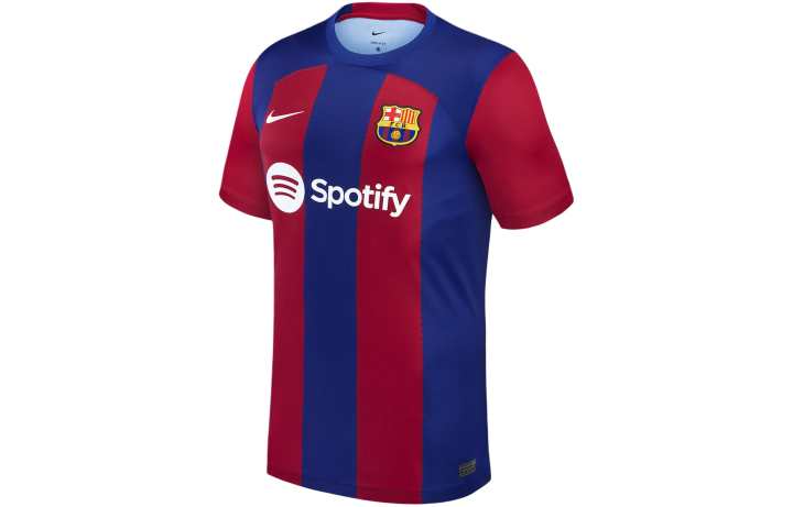 Nike Nike Pedri Barcelona 2023/24 Stadium Home T Shirt Men's Blue Red