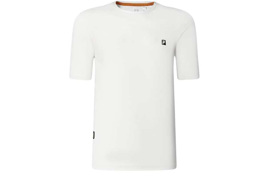 FILA T Shirts Men's Cloud White Crew Neck Moderate Straight Fit
