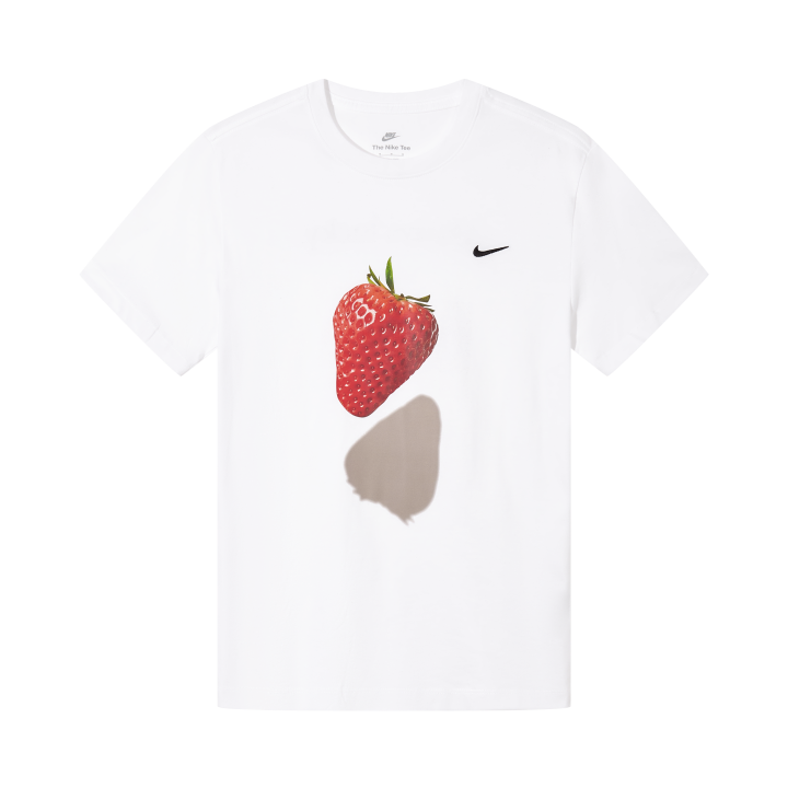 Nike Nike T Shirts Men's White Crew Neck Moderate Straight Fit