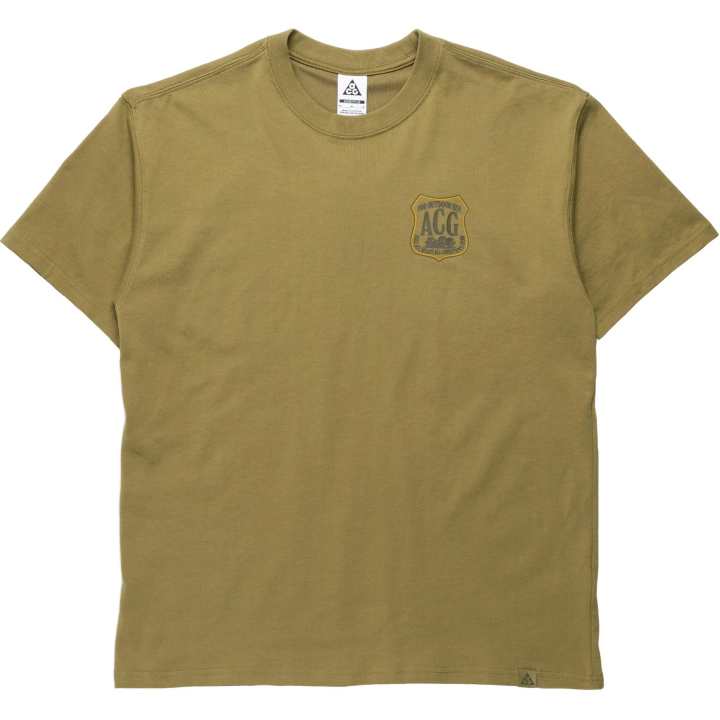 Nike Nike T Shirts Men's Olive Crew Neck Moderate Straight Fit
