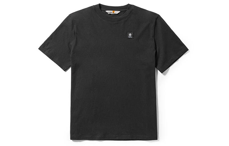 Timberland T Shirts Men's Black Crew Neck Moderate Straight Fit