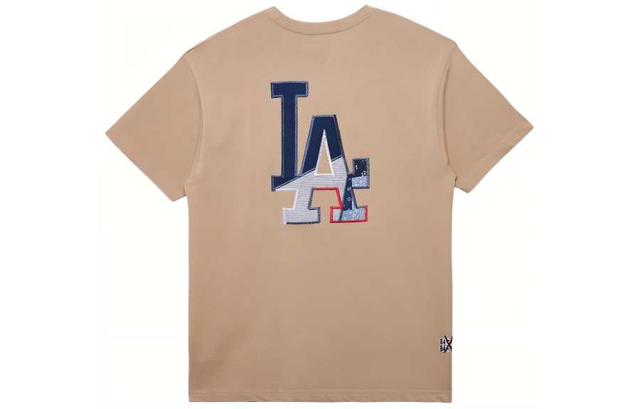 New Era x MLB Skateboard Collection Los Angeles Dodgers T-Shirt Men's Khaki
