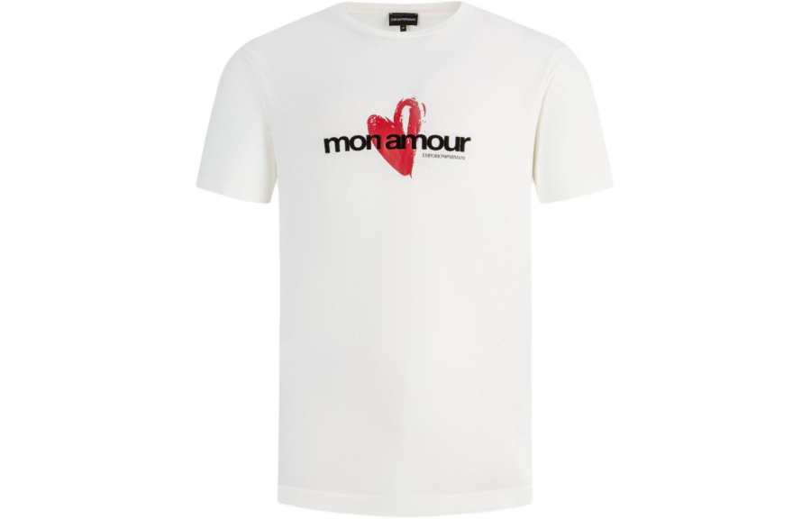 EMPORIO ARMANI SS24 T Shirt Men's Ecru