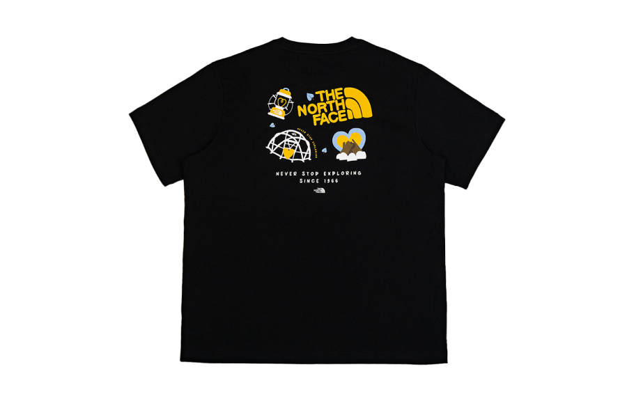 THE NORTH FACE Graffiti Logo Printing T-shirt Black