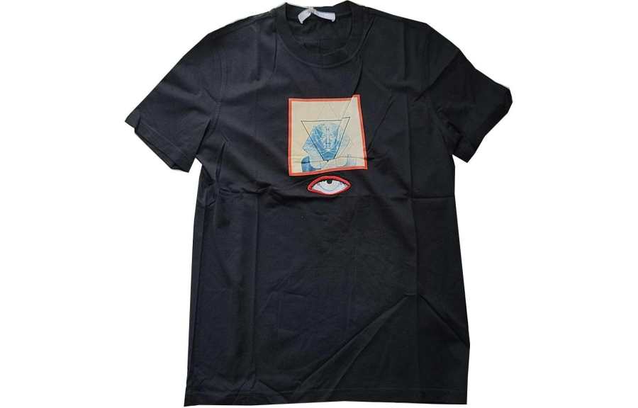 Givenchy Givenchy T Shirts Men's Black Crew Neck Moderate Straight Fit
