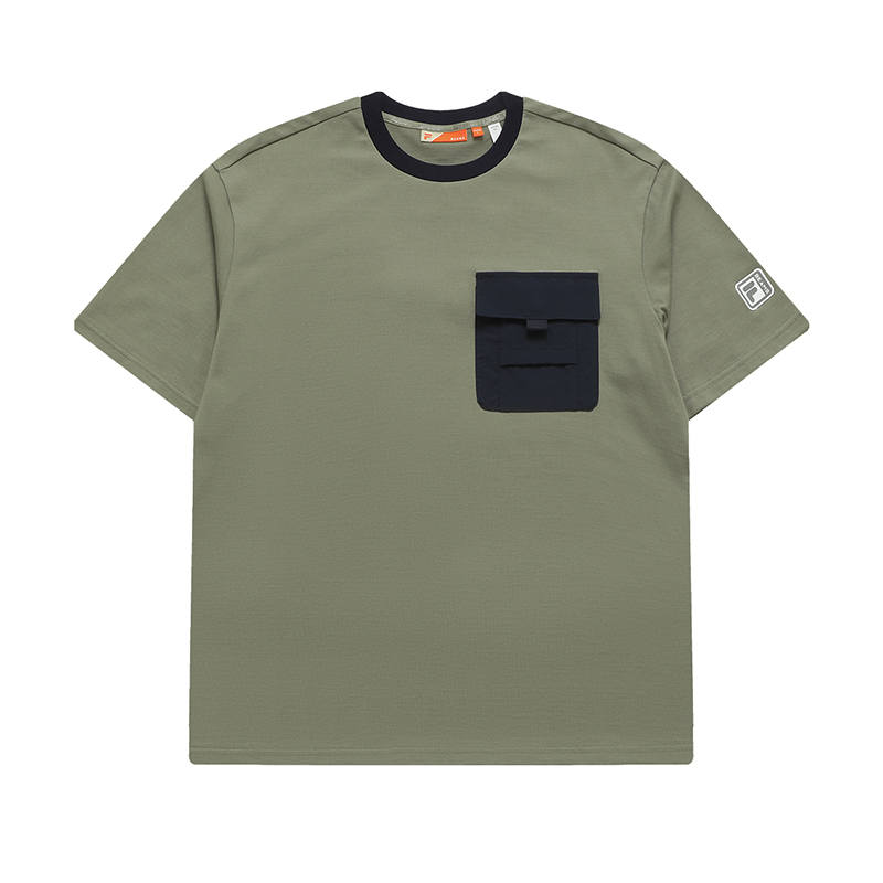 FILA FUSION T Shirt Men's Dark Umber Khaki