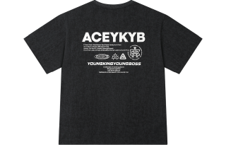 YK&YB T Shirts Unisex Crew Neck Thin Straight Fit