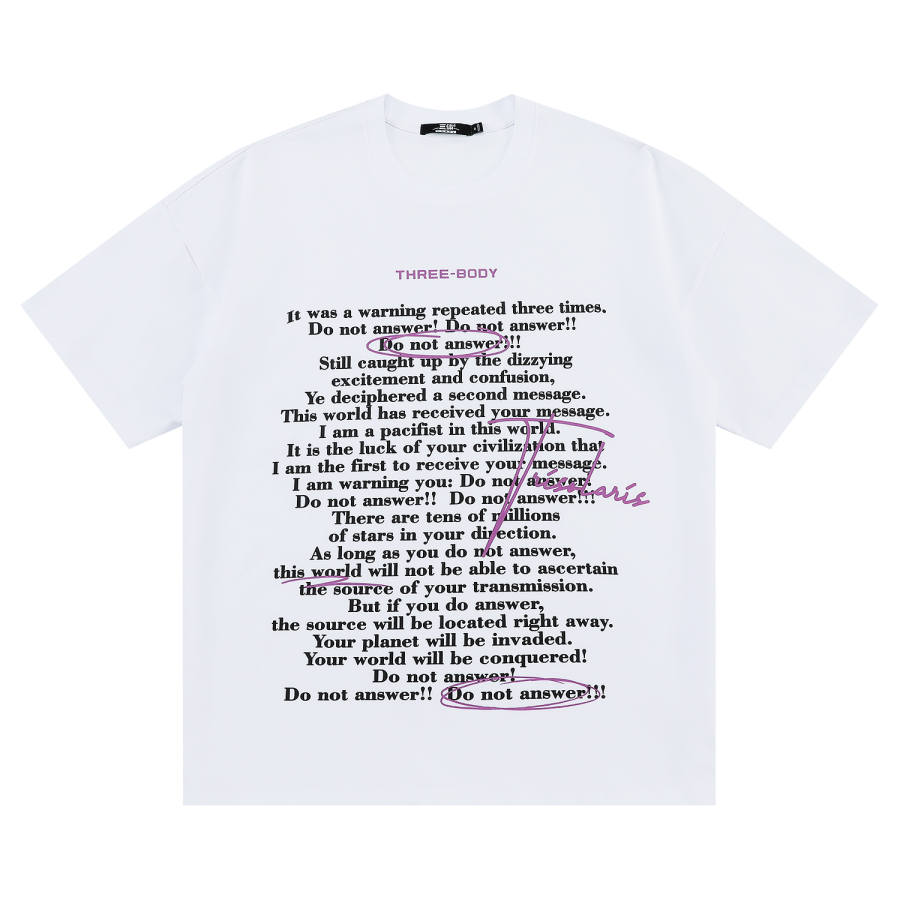 THREE-BODY THREE BODY T Shirts Unisex Crew Neck Moderate Straight Fit