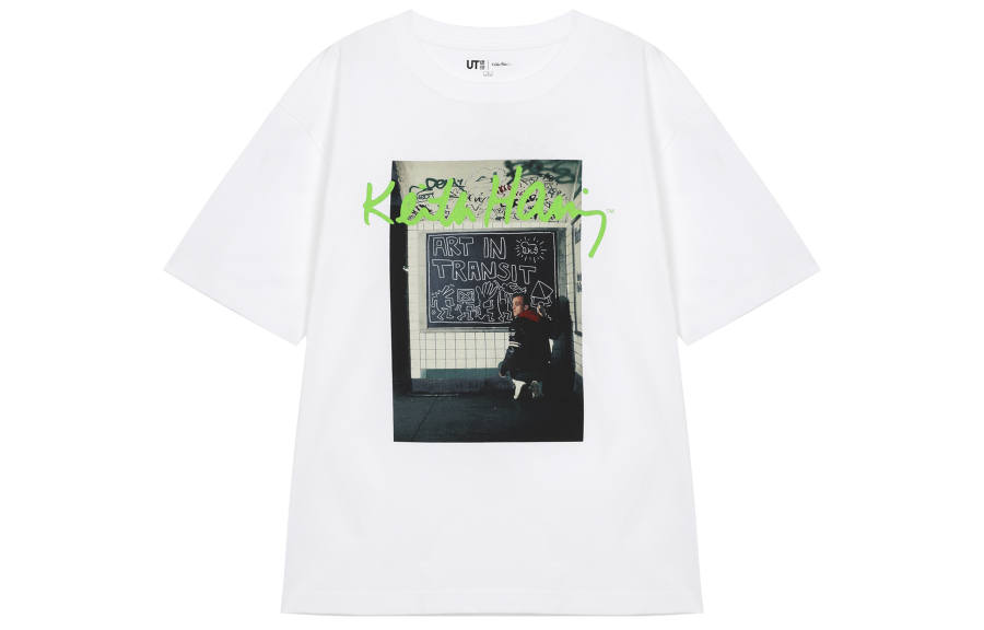 UNIQLO T Shirts Unisex White Crew Neck Moderate Straight Fit