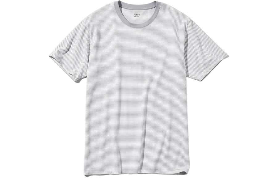 UNIQLO T Shirts Unisex Gray Crew Neck Moderate