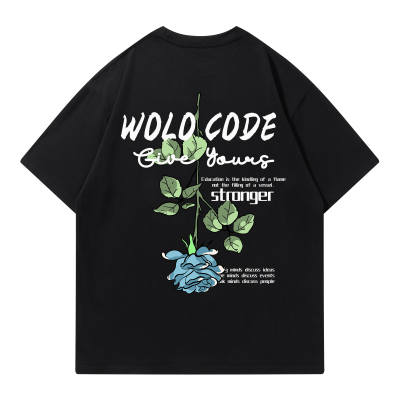 WOLF CODE T Shirts Men's Crew Neck Moderate Straight Fit