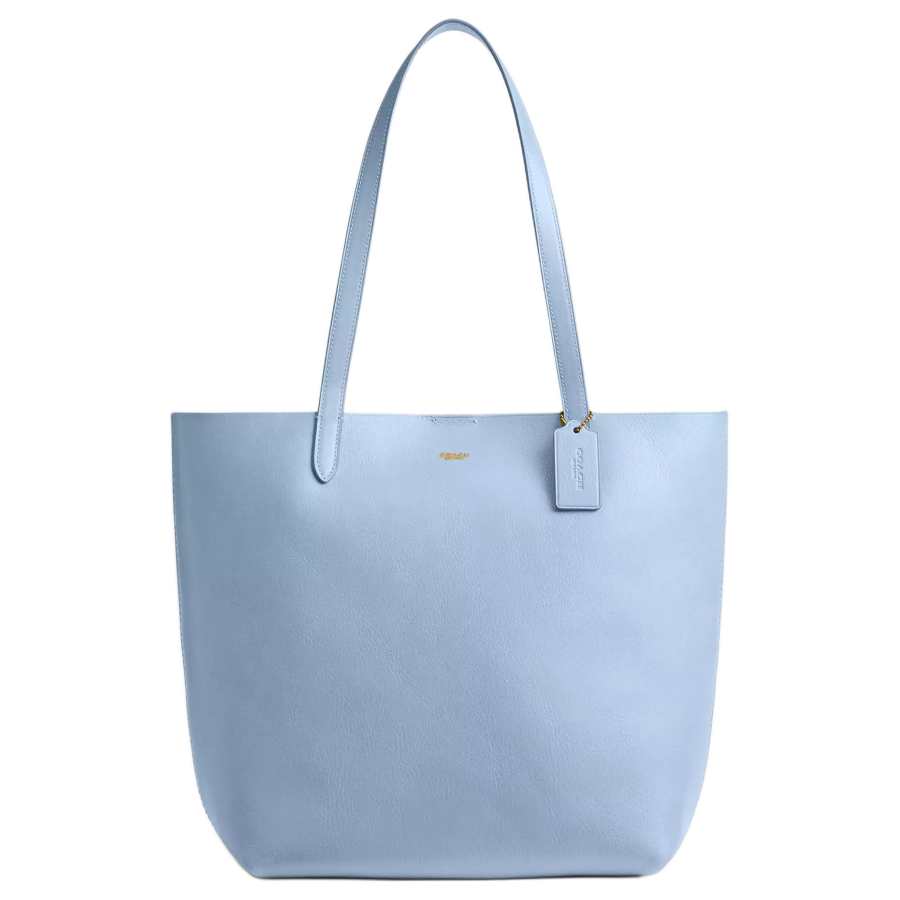 COACH Manhattan Grain Leather Tote Bag, Shopping Bag, Shoulder Bag Large Women's Bluebell Color