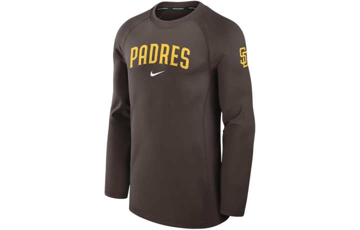 Nike Nike San Diego Padres Authentic Collection Game Time Men's Nike Dri FIT Mlb Long Sleeve T Shirt