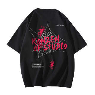 KONZEN· T Shirts Unisex Crew Neck Thin Straight Fit