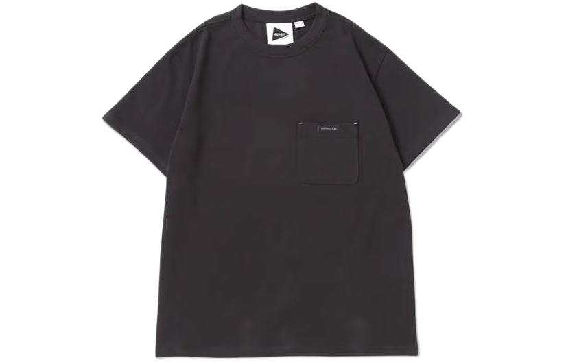 And Wander X Gramicci T Shirts Unisex Black Crew Neck Moderate Straight Fit