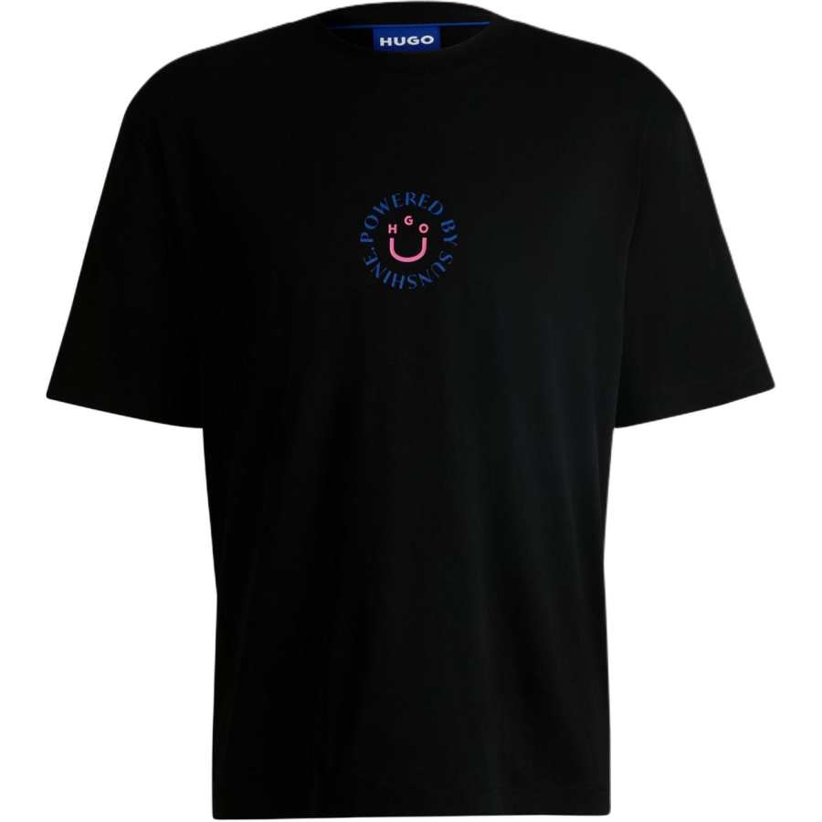 HUGO BOSS T Shirts Unisex Black Crew Neck Moderate Straight Fit