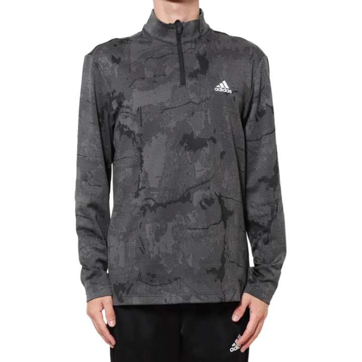 Adidas Adidas T Shirts Men's Black Stand Collar Moderate Straight Fit