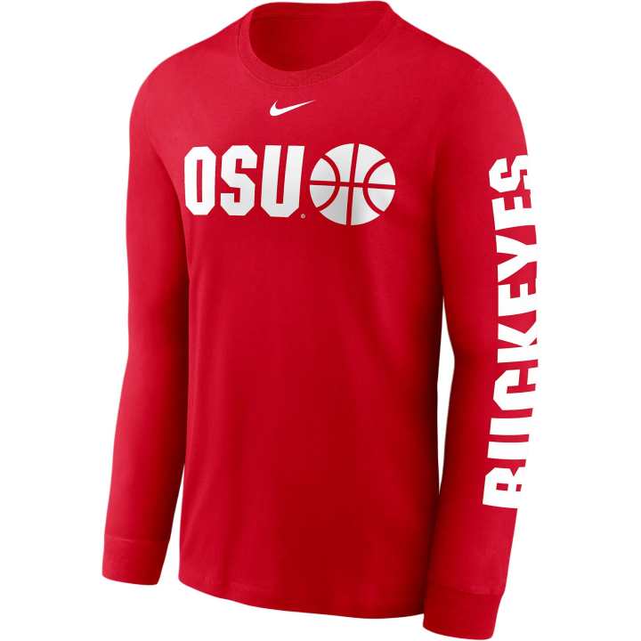 Nike Nike Ohio State Buckeyes Basketball Icon Men's Nike College Long-Sleeve T-Shirt