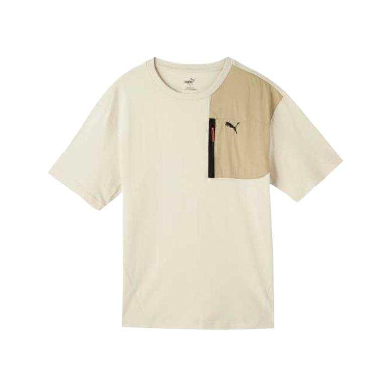 PUMA T Shirts Men's Snow White Crew Neck Moderate