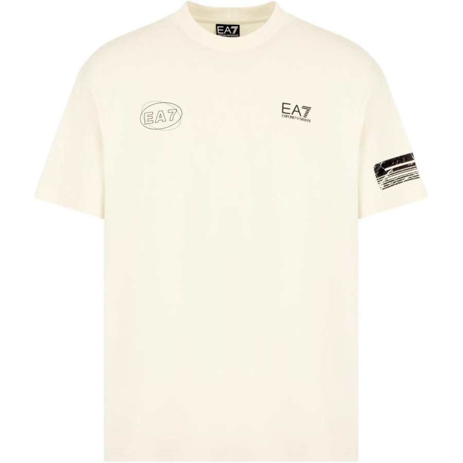 EMPORIO ARMANI EA7 T Shirt Men's Beige Yellow