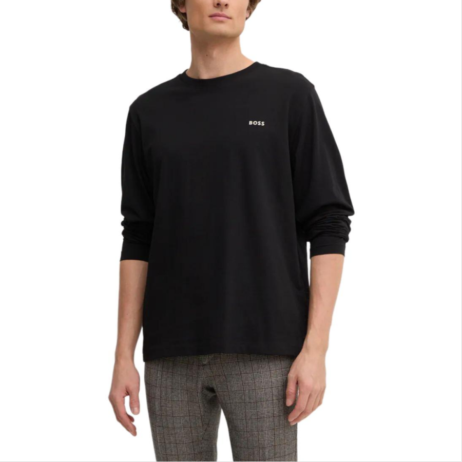 HUGO BOSS T Shirts Men's Black Crew Neck Moderate Straight Fit